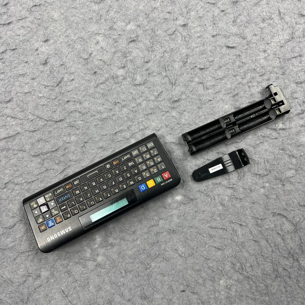 Samsung BN59-01134A‎ QWERTY Keyboard Plasma TV Remote Black Double Sided Works